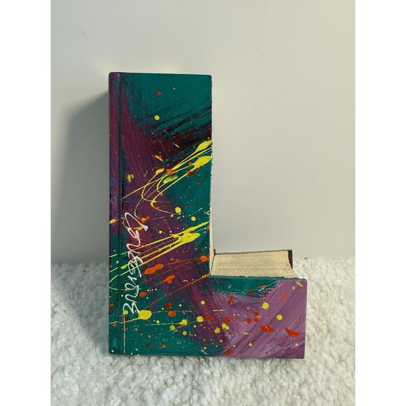 LEOMA LOVEGROVE Painted and Autographed Letter “L”Book. FL Artist One Of A Kind - Picture 2 of 5